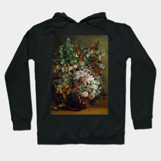 Bouquet of Flowers in a Vase by Gustave Courbet Hoodie